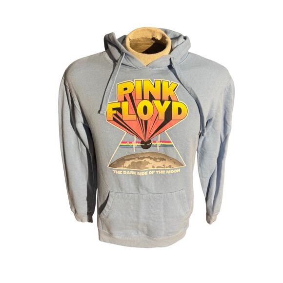 Pink Floyd Hoodie Medium Blue The Dark Side of the Moon 2021 Band Sweatshirt - Picture 1 of 5